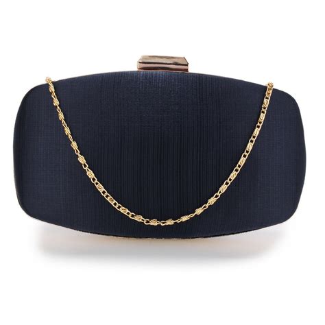 navy satin clutch evening bag